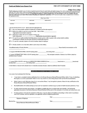 Family and Medical Leave Request Form