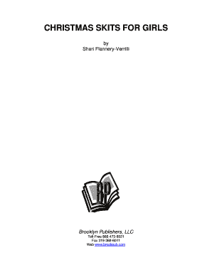 Fillable Online CHRISTMAS SKITS FOR GIRLS Fax Email Print - pdfFiller