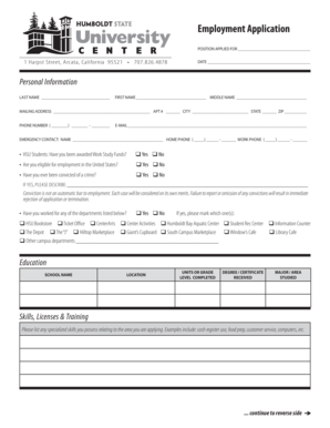 Employment Application Form