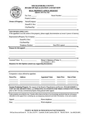 Real Property Appeal Request Form