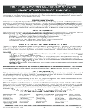 Virginia Tuition Assistance Grant Application