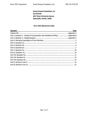 Form 1023 Attachment