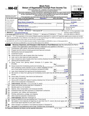 Form 990-EZ 2012