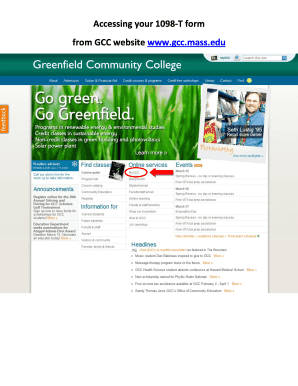 Accessing your 1098-T form from GCC website www.gcc.mass.edu