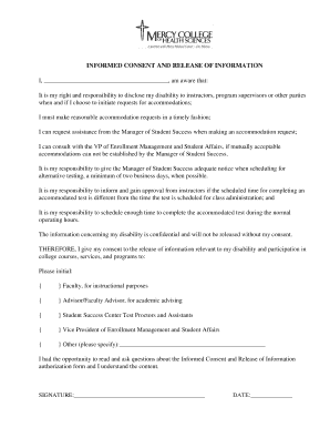 Informed Consent and Release of Information