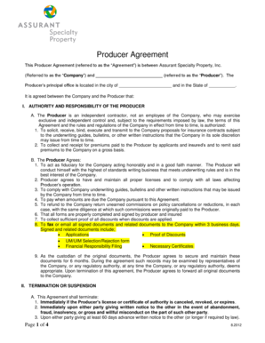 Producer Agreement