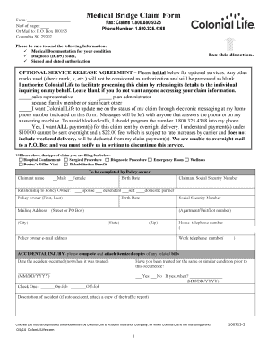 Medical Bridge Claim Form