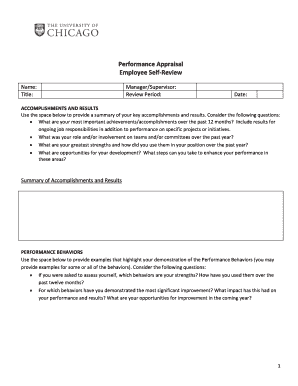 Employee Self-Review Form