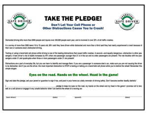 Teen Distracted Driving Pledge