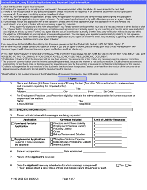 Chubb ForeFront Portfolio Insurance Application