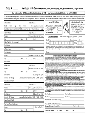 USEF Equestrian Competition Entry Form