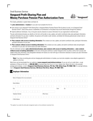 Vanguard Profit-Sharing Plan Authorization Form