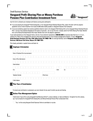 Vanguard Profit-Sharing Plan Contribution Form