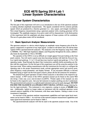 Applicant tracking spreadsheet - ECE 4670 Spring 2014 Lab 1 Linear System Characteristics - eas uccs