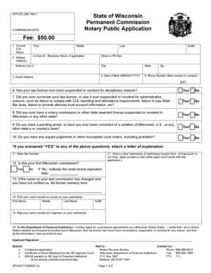 Wisconsin Notary Public Application