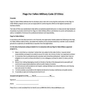 Flags For Fallen Military Code Of Ethics