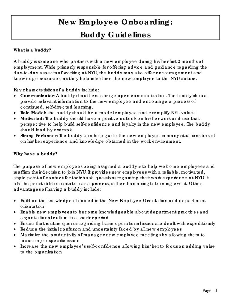 Fillable Online New Employee Onboarding Fax Email Print pdfFiller