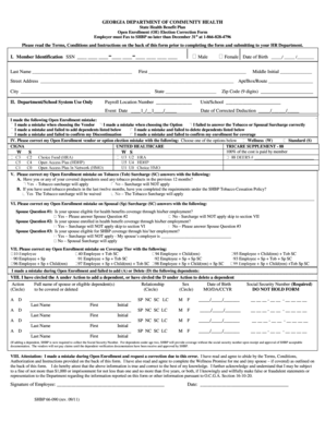 Georgia Open Enrollment Correction Form