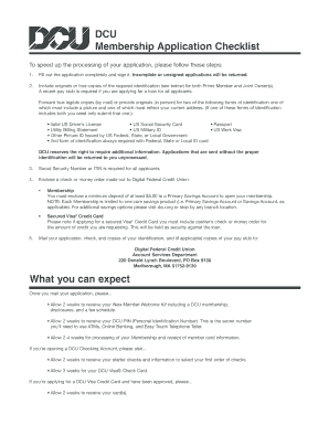 DCU Membership Application