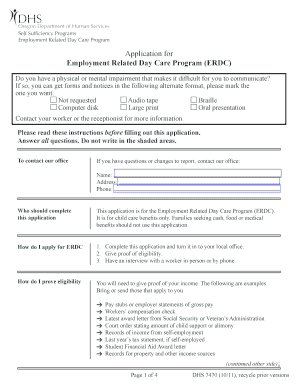 admission form of erdc