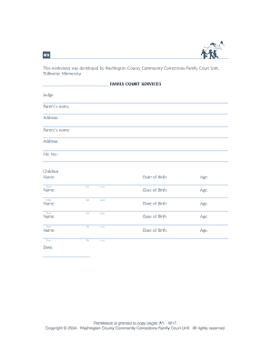 Parenting Agreement Worksheet