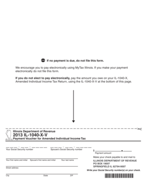 IL-1040-X-V Payment Voucher