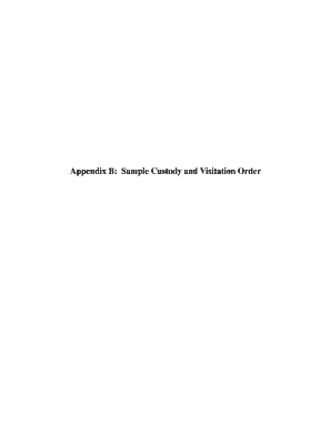 Pennsylvania Custody and Visitation Order