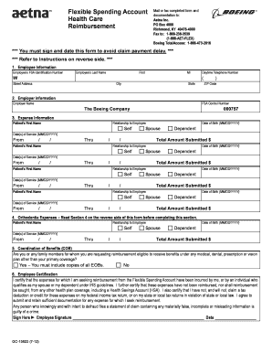 Flexible Spending Account Reimbursement Form