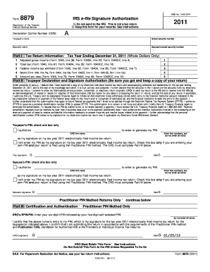 IRS Form 8879 e-file Signature Authorization