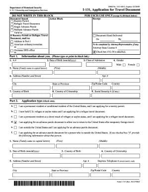 I-131, Application for Travel Document - iltc.com