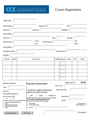 Course Registration Form