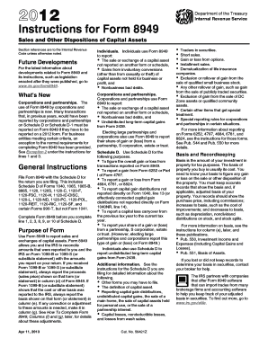 IRS Form 8949 Instructions