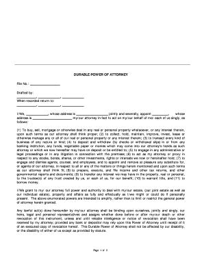 Durable Power of Attorney