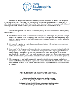 Power of Attorney for Health Care