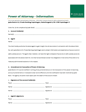 Power of Attorney - Information