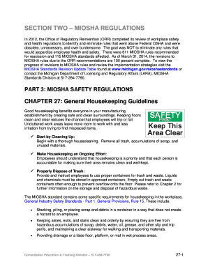 Fillable Online michigan SECTION TWO MIOSHA REGULATIONS Fax Email Print ...