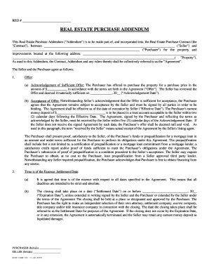 Real Estate Purchase Addendum