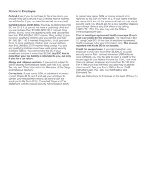 IRS Form W-2 Instructions for Employee