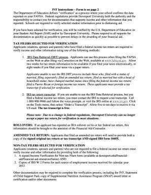 Institutional Verification Form