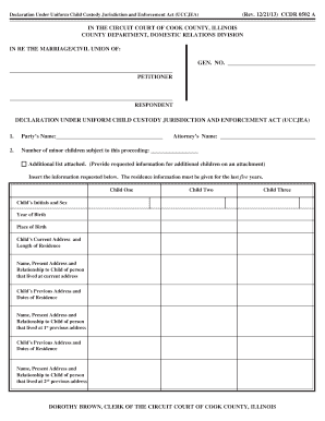 Declaration Under UCCJEA