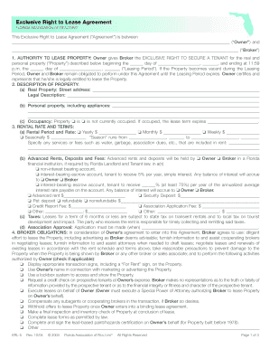 Exclusive Right to Lease Agreement