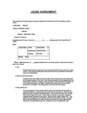 New York Residential Lease Agreement