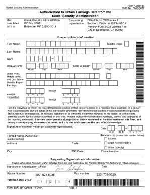 SSA-581 - SCIBEW-NECA Trust Funds - scibew-neca