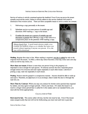 Notice to Pay Rent or Vacate