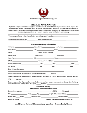 Rental Application
