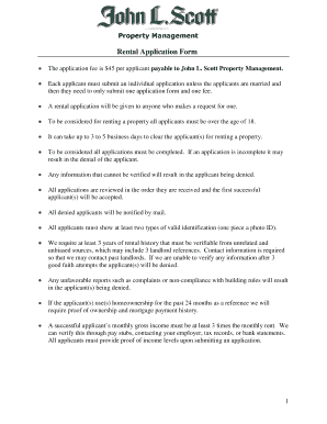 Rental Application Form