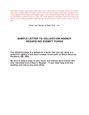 Sample Letter to Collection Agency