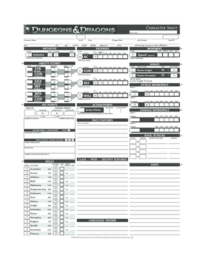 Dungeons & Dragons 4th Edition Character Sheet