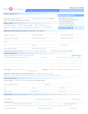 Mutual Fund Automatic Purchase Plan Application