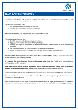 Travel Insurance Claim Form